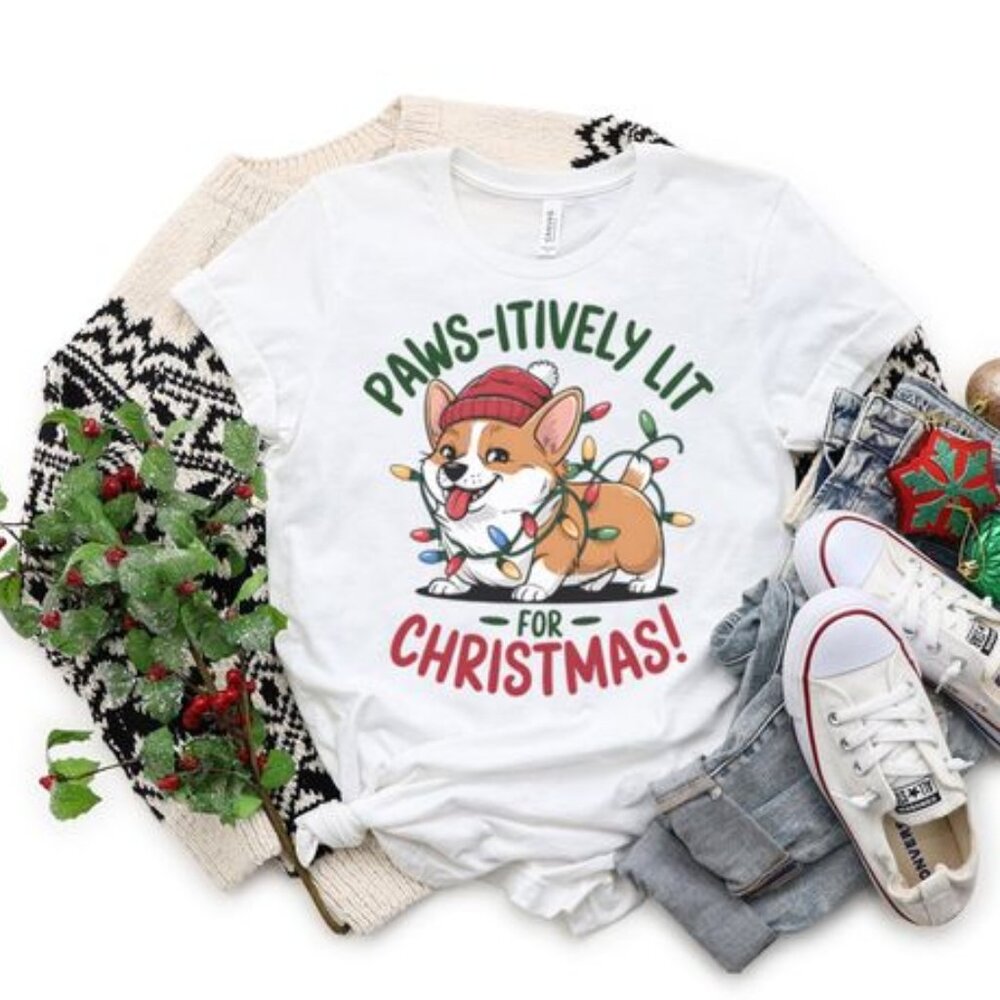 Christmas Corgi Dog Shirt, Cute Corgi Xmas Shirt, Corgi Dog Mom Shirt, Cute Dog